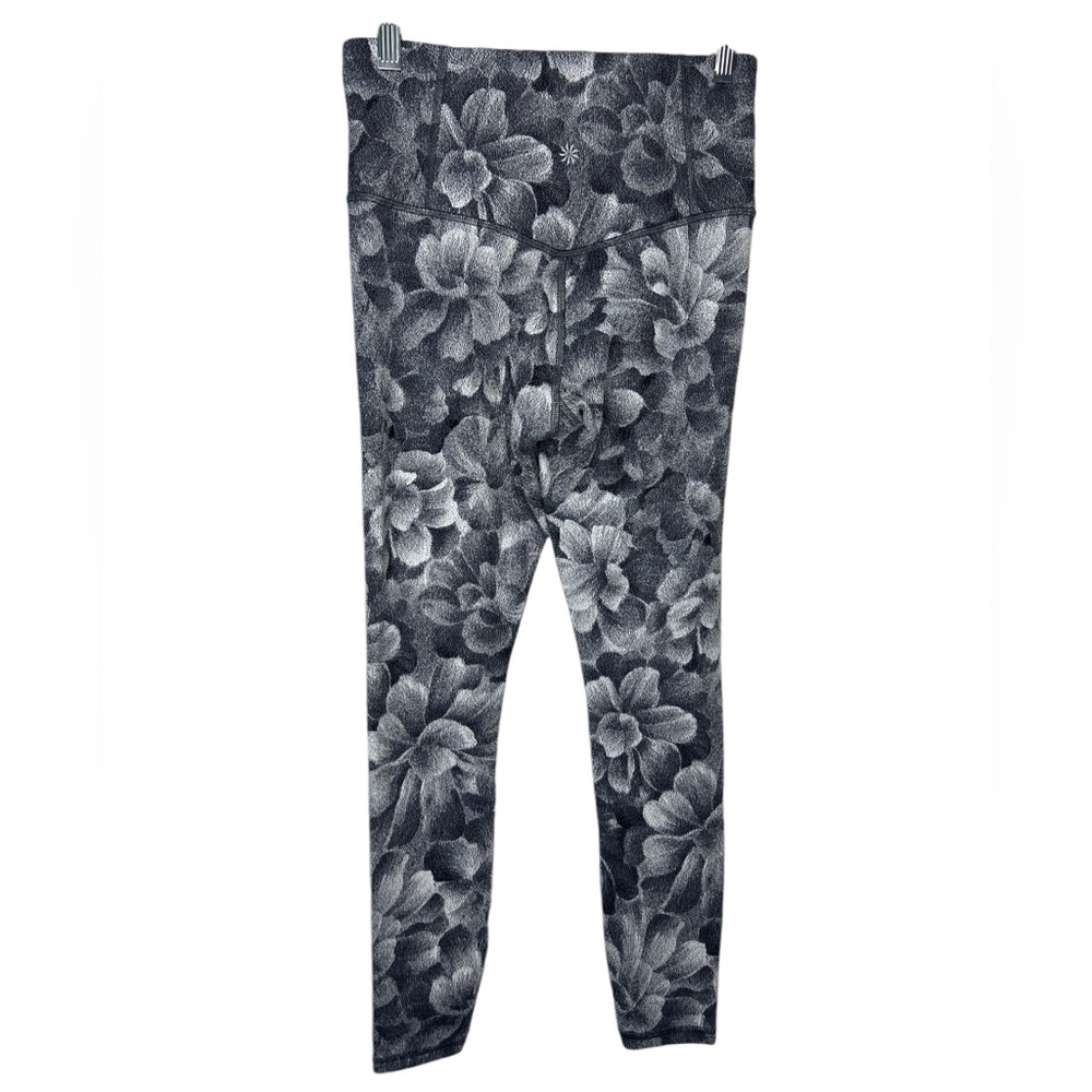 Athleta Elation Textured Tight Legging Chakra Floral Black Seasalt #985195 - XS